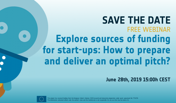 Webinar: Explore sources of funding for start-ups: How to prepare and deliver an optimal pitch?