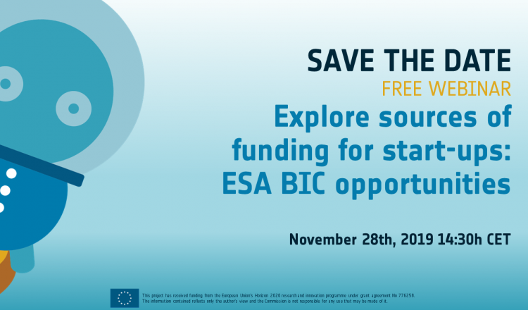 Webinar: Explore sources of funding for start-ups: ESA BIC opportunities